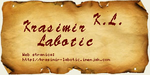 Krasimir Labotić vizit kartica